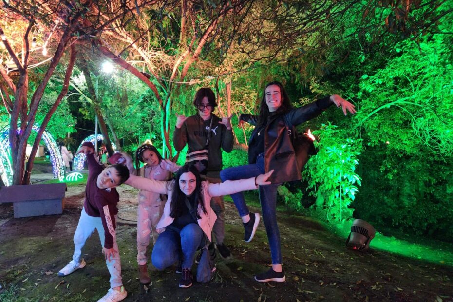 Familia que disfruta